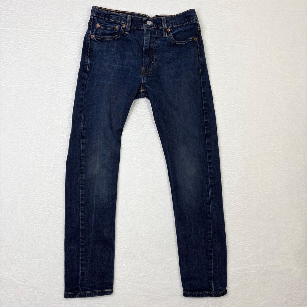 Levis 520 Slim Taper Dark Wash Blue Jeans Men's Pants 30x30 Measures 28x26‎